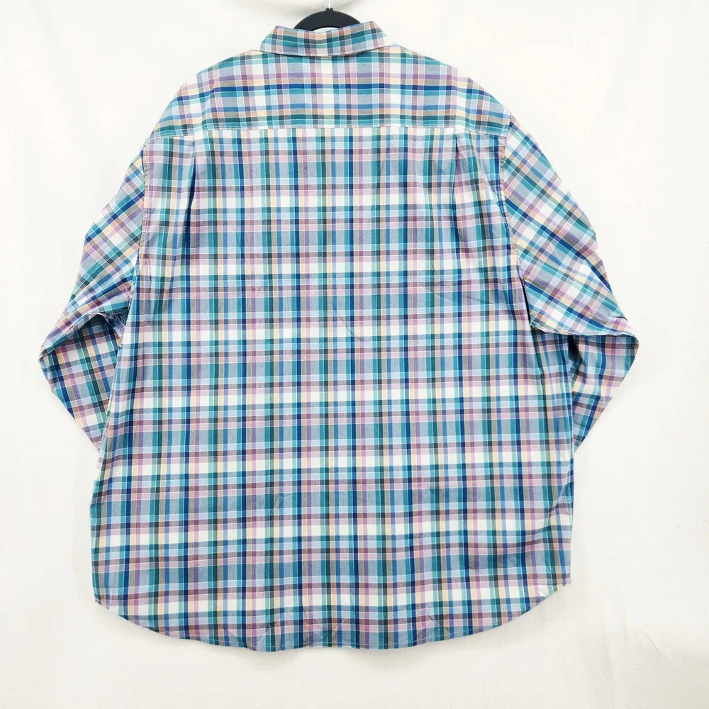 Tommy Bahama Sarasota‎ Stretch Los Reyes Plaid Shirt XXXL Eclipse ST326978 NEW